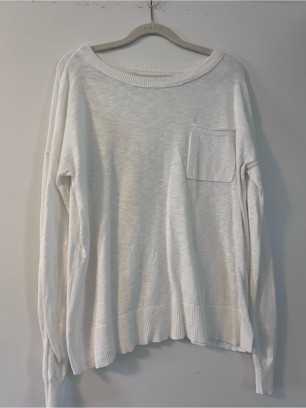 Lightweight Exposed Seam Pocket Sweater